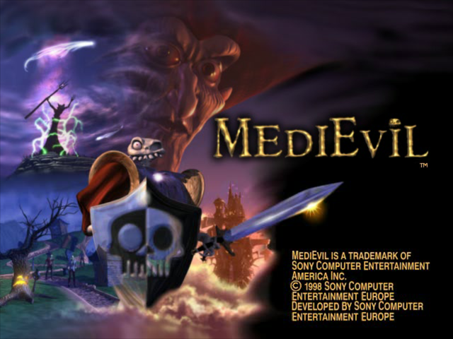 Medievil title screen for Playstation